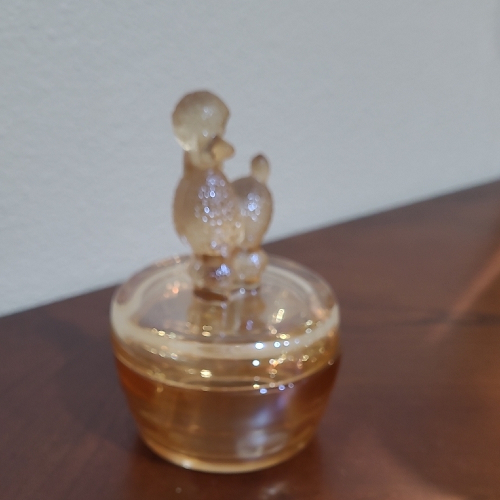 Vintage Glass Poodle Trinket Box - Picture 7 of 8
